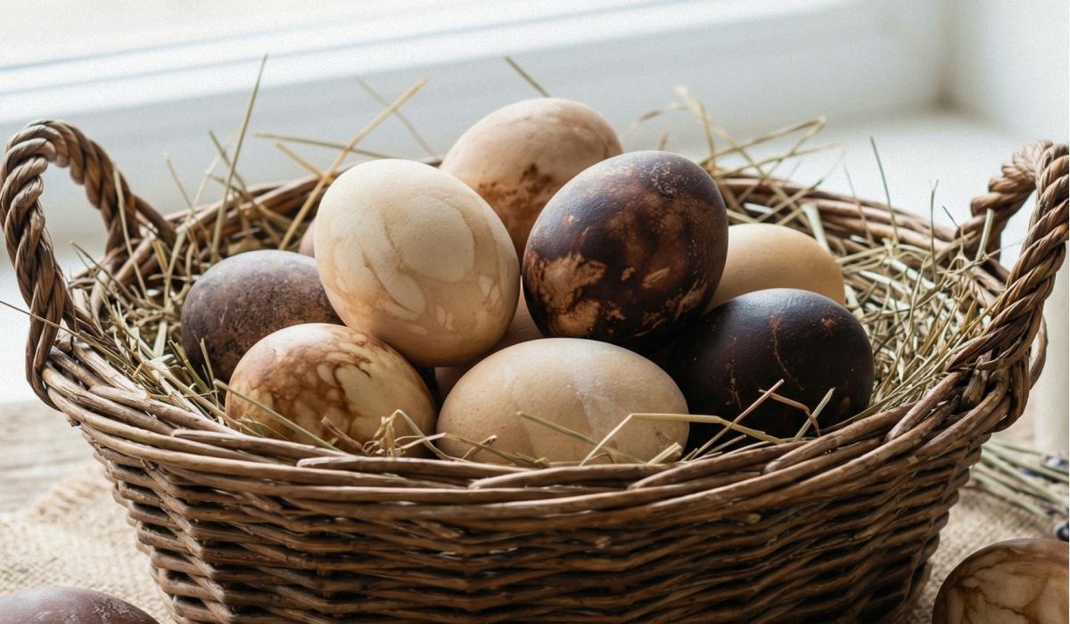 come tingere le uova con il caffè