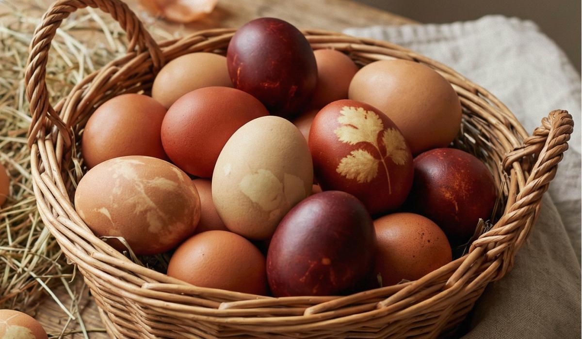 come tingere le uova con le bucce di cipolla