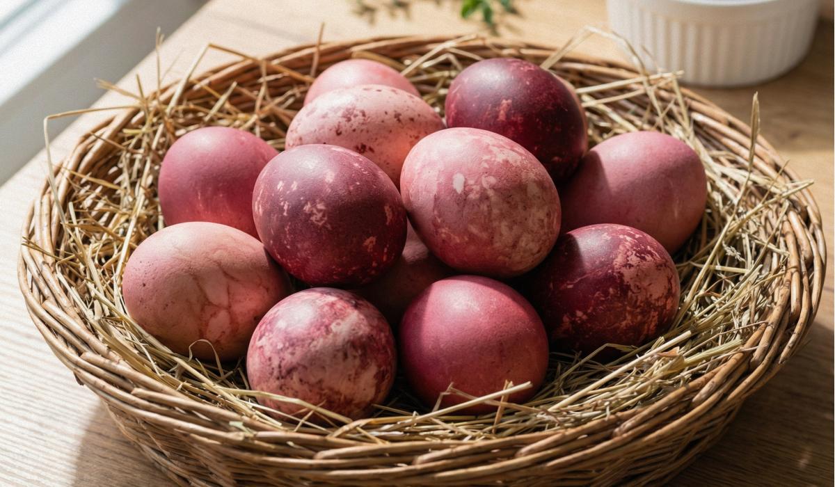 come tingere le uova con la barbabietola
